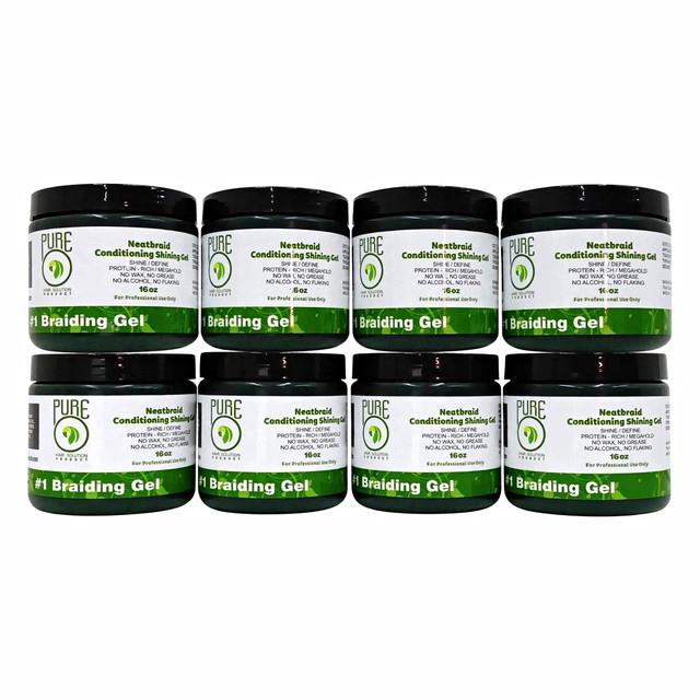 Pure Neatbraid Conditioning Shining Braiding Gel Hair Gel Formulation 8 16 Oz