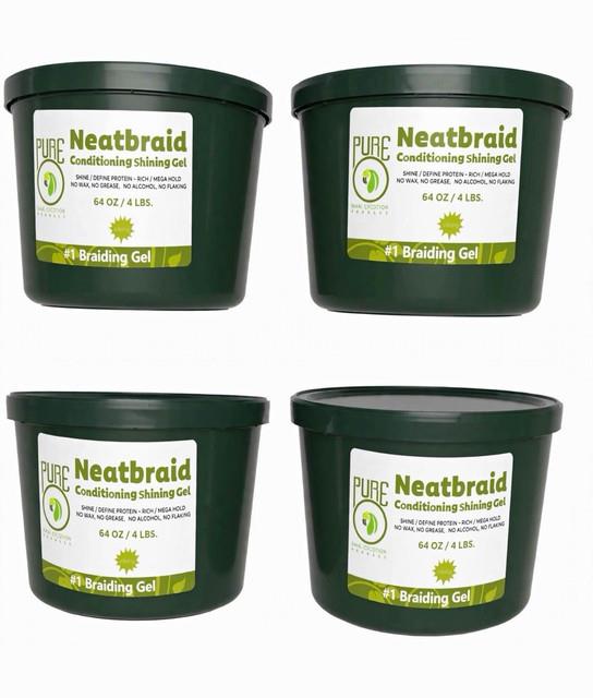 Pure Neatbraid Conditioning Shining Gel 4 64 Oz Mega Hold Shine No Alcohol