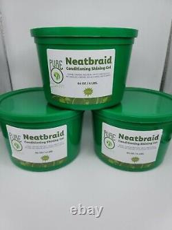 Pure O NeatBraid Conditioning Gel 64 oz each. Tubsize (Case of 3)