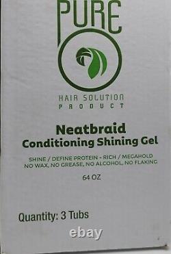 Pure O NeatBraid Conditioning Gel 64 oz each. Tubsize (Case of 3)