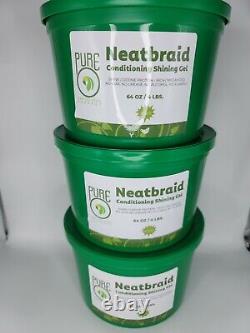 Pure O NeatBraid Conditioning Gel 64 oz each. Tubsize (Case of 3)