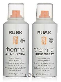 RUSK Thermal Shine Spray 4.4 oz with Pure Argan Oil 2 PACK