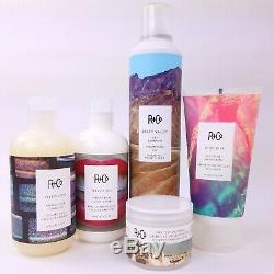 R+Co NEON HALO Hair Styling Essentials Limited Edition Gift Set Bonus Makeup Bag