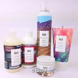 R+Co NEON HALO Hair Styling Essentials Limited Edition Gift Set Bonus Makeup Bag