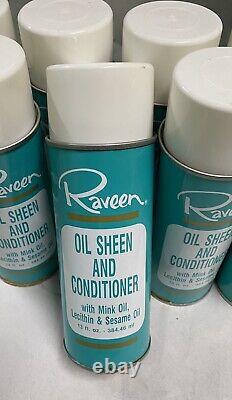 Raveen Oil Sheen & Conditioner 13oz Cans Lot Of 9 Vintage New NOS