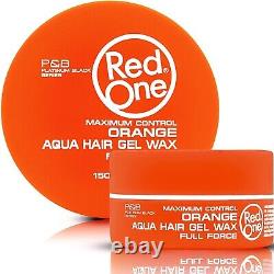 Red One Maximum Control Orange Aqua Hair Wax Full Force 48 Pack Free Shipping