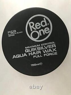 Red One Maximum Control QUIKSILVE aqua Hair Wax Full Force 5oz 48 Pack Free Ship