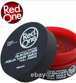 Red One Maximum Control QUIKSILVE aqua Hair Wax Full Force 5oz 48 Pack Free Ship