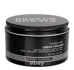 Redken Brews Maneuver Cream Hair Pomade for Men, 3.4 oz (Pack of 6)
