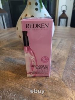 Redken Diamond Oil Glow Dry Blow Dry Shine Hair Oil 3.4oz, Sealed