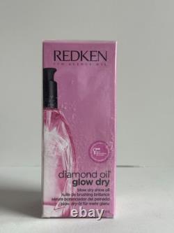 Redken Diamond Oil Glow Dry Blow Dry Shine Oil, 3.4 fl oz. NEW SEALED