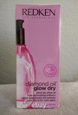 Redken Diamond Oil Glow Dry Blow Dry Shine Oil 3.4oz DAMAGED BOX SEALED