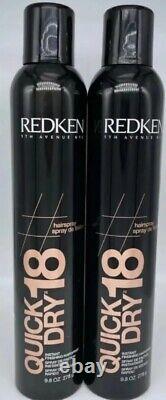 Redken Quick Dry 18 Instant Finishing Spray 9.8 oz TWO PACK Fast Shipping