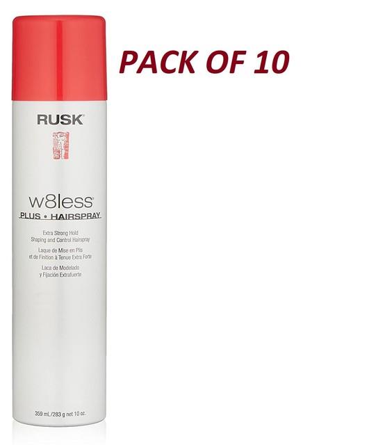 Rusk W8less Plus Extra Strong Hold Hairspray 10 Oz Pack Of 10