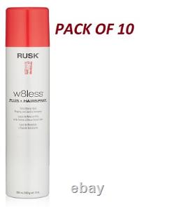 Rusk W8Less Plus Extra Strong Hold Hairspray 10 Oz Pack of 10