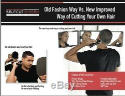 SELF-CUT SYSTEM 2.0 Perfecting Self Grooming Black Lambo 3-Way Mirror with Lights