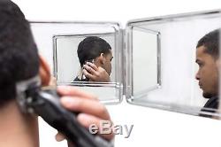 SELF-CUT SYSTEM Perfecting Self Grooming Black Lambo 3-Way Mirror NEW