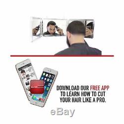 SELF-CUT SYSTEM Perfecting Self Grooming Black Lambo 3-Way Mirror with Fre