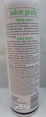 Salon Grafix Professional Shaping Mousse Extra Super Hold 2 Cans 8 oz Each