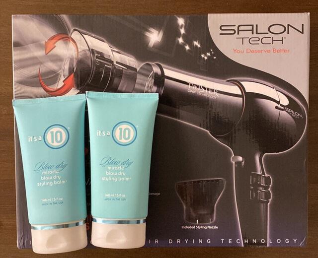 Salon Tech Twister Blow Dryer And (2) It's A 10 Miracle Blow Dry Styling Balm