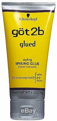 Schwarzkopf Got2b Glued Styling Spiking Glue Water-Resistant Screaming Hold 6 oz
