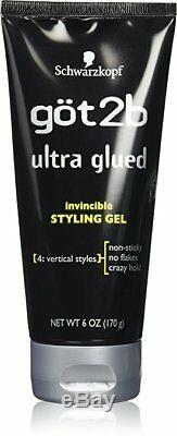 Schwarzkopf Got2b Ultra Glued Invincible Styling Gel for Vertical Styles 6 oz