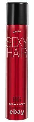 Sexy Hair Big Spray & Stay Intense Hold Hair Spray 9 oz (FIVE PACK)