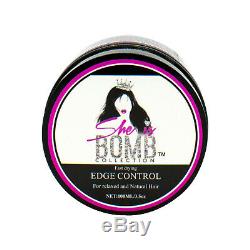 She Is Bomb Collection Edge Control 3.5oz + Growth Oil Drop 2.1 Oz. (NEW)