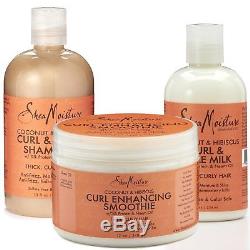 Shea Moisture Coconut and Hibiscus Combination Pack- 12 oz. Curl Enhancing 8 oz
