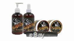 Suavecito Men's Hair Kit (2 Hair Pomades, Grooming Spray & Hair Cream)