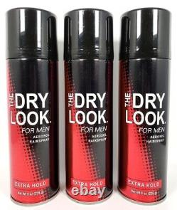 The Dry Look for Men Aerosol Hairspray Extra Hold 8 oz (3 Cans) FREE SHIPPING