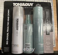 Toni & Guy Casual Collection Kit Big Bottles Mousse Sea Salt Spray Hairspray NEW