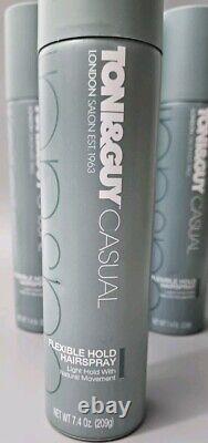 Toni & Guy Hair Styling Flexible Hold HAIRSPRAY 7.4 oz LOT OF 4