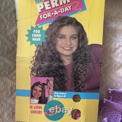 VTG Y2K 1993 90s Perm For A Day for Long Hair Pink Wave Curlers & Purple RARE