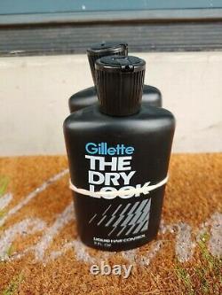 Vintage 80's Super Rare Gillette The Dry Look Liquid Hair Control 8 FL OZ. USA