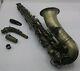 Vintage Frank Holton Elkhorn Wi Silver Alto Saxophone 31491 With Case