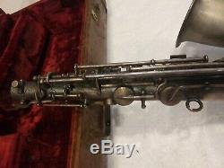 Vintage Frank Holton Elkhorn WI Silver Alto Saxophone 31491 with Case