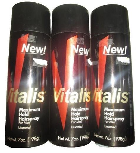 Vitalis Maximum Hold Hairspray For Men Unscented Styling 8 Oz. 3 Packs