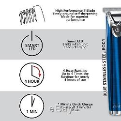 Wahl Clipper Stainless Steel Lithium Ion Plus Beard Trimmers for men (Blue)