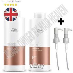 Wella Professionals Fusion Litre Shampoo / Conditioner Twin Pack + Pump Bundle