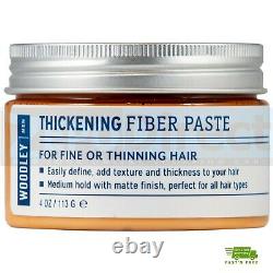 Woodley Men Thickening Fiber Paste Fine or Thinning Hair 4.0 oz